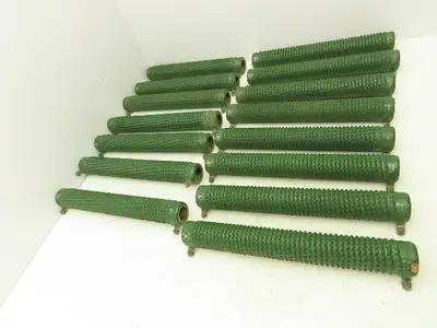Fuji Electric 400 Ceramic Rib Wound Resistor Green 10 Ohm 13" Lot of 15