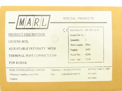 New | in-Stock MARL _UNKNOWN_ Misc Electrical & Power Parts Indiana US | Arrow Industrial #715718