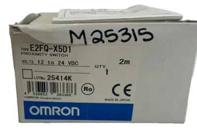 NEW OMRON E2FQ-X5D1 PROXIMITY SWITCH 12 to 24 VDC 2M E2FQX5D1