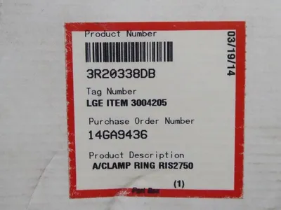 Flowserve 3R20338DB A/Clamp Ring RIS2750 New NIB