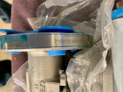 1/2" -150# Jamesbury Ball Valve Air Operated Stainless Unused
