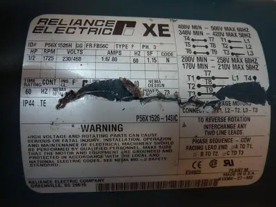 USED RELIANCE ELECTRIC P56X1526H GG FRFB56C