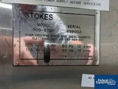 USED Stokes Stokes 900-570P Tablet Press, 30 Station