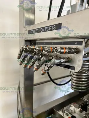 USED VARIAN CHROMATOGRAPHY CONTROL SKID W/ 2.4 HP DUAL HEAD PUMP, 2.4 HP HEAT PUMPS