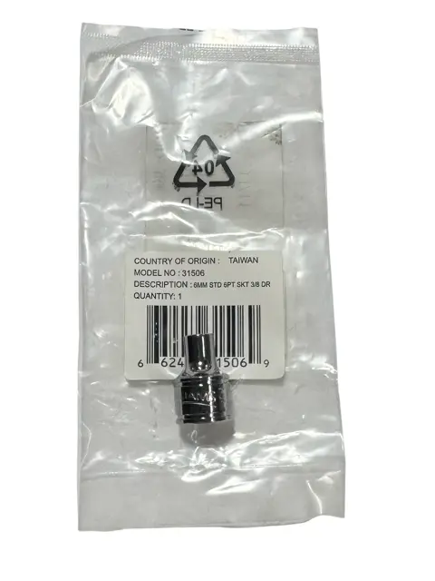 Williams 3/8" Drive 6mm Shallow Socket 6 Point 31506