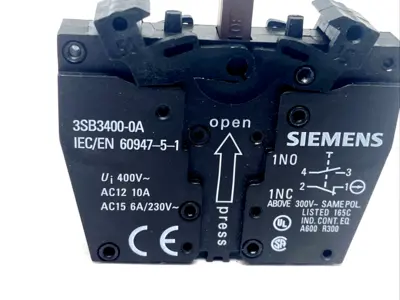 New | in-Stock Siemens 3SB3400-0A,3SB3 400-0A Contact Blocks Michigan US | Maverick Industrial Sales #1401866