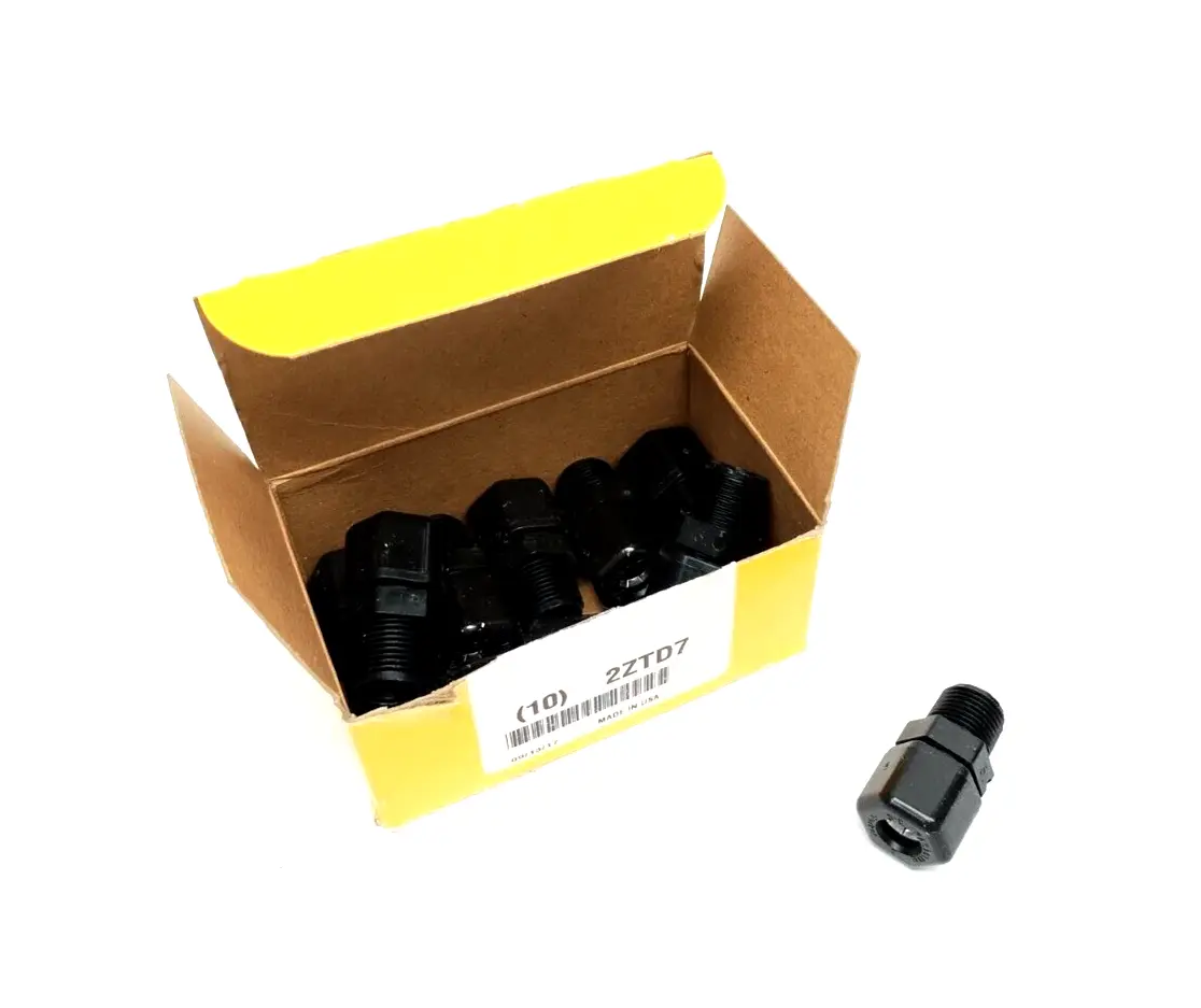 2ZTD7 | Parker  Compression Fitting For 3/8" Tube OD 3/8" MNPTF BOX OF 10 - New Other