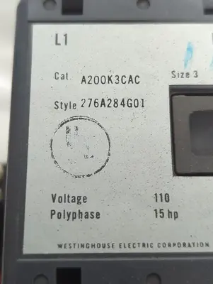 Used WESTINGHOUSE A200K3CAC Industrial Controls Ohio US | Surplus Asset Holdings #1309749