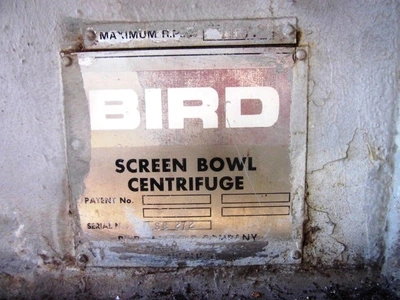 (2) Bird 36 x 96 screen bowl decanter centrifuges, 316SS.