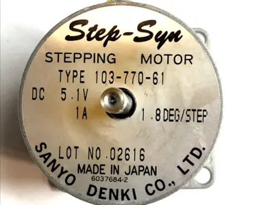 Used Sanyo Denki Step-Syn Bipolar Stepping Motor 1.8° Step 5.1VDC Motors (misc) Michigan US | Maverick Industrial Sales #1395637