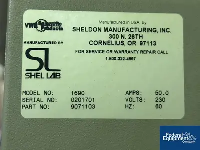 USED Sheldon Manufacturing Sheldon MFG Incubator