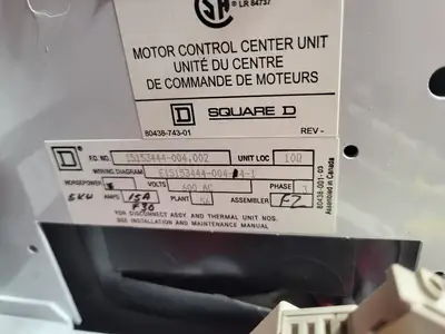 USED SQUARE D MODEL 6