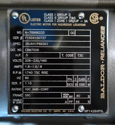 USED BALDOR CBM7006