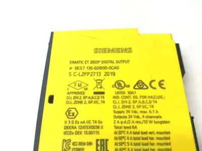 USED SIEMENS SIMATIC ET 200SP DIGITAL OUTPUT MODULE 4X24V DC/ 2A