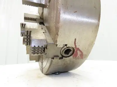Bison 4-Jaw Independent Manual Lathe Chuck 16" OD 4" ID With Key 0318 98