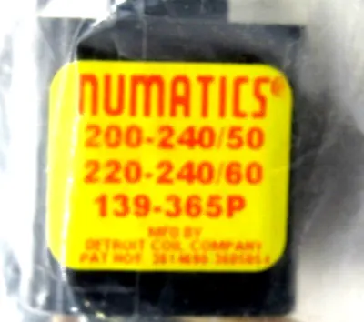 NEW NUMATICS 139-365P VALVE COIL 139365P
