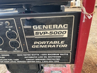 Used GENERAC SVP-5000 Portable Generators Michigan US | Miedema Asset Management Group #1320470