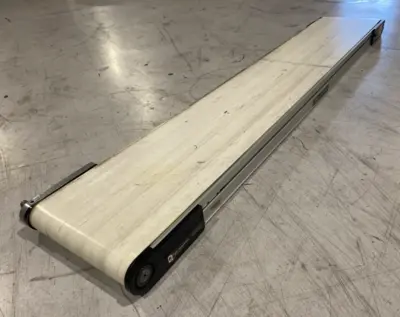 Used QC Conveyors End Drive Flat Belt Conveyor 48" Length 8" Width, Release Tail Belt Conveyors Michigan US | Maverick Industrial Sales #1397640