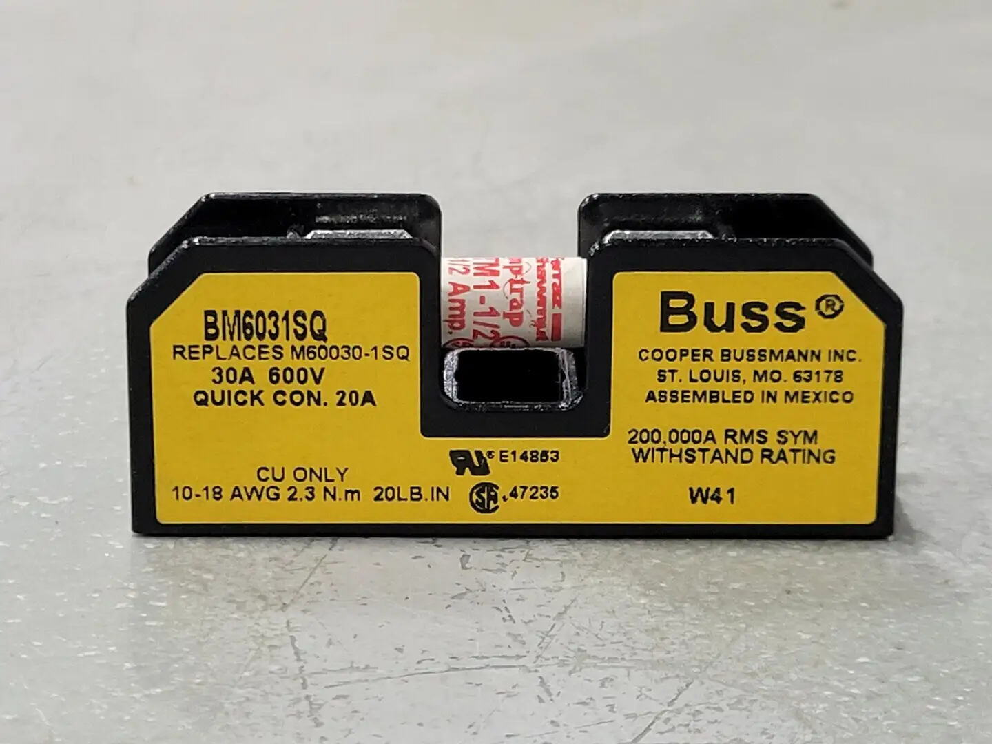 New | in-Stock COOPER BUSSMAN INC. BM6031SQ Misc Electrical & Power Parts British Columbia CA | Lenmark #327961