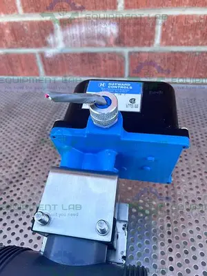 USED HAYWARD CONTROLS EVR6 D SOLENOID VALVE 115 V W/ HAYWARD 3" TRUE UNION BALL VALVE