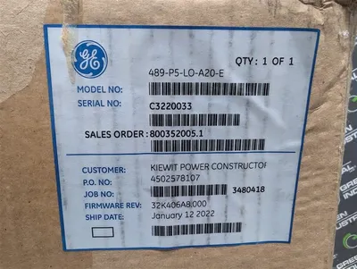 General Electric Multilin 489-P5-LO-A20-E Generator Management Relay New NIB