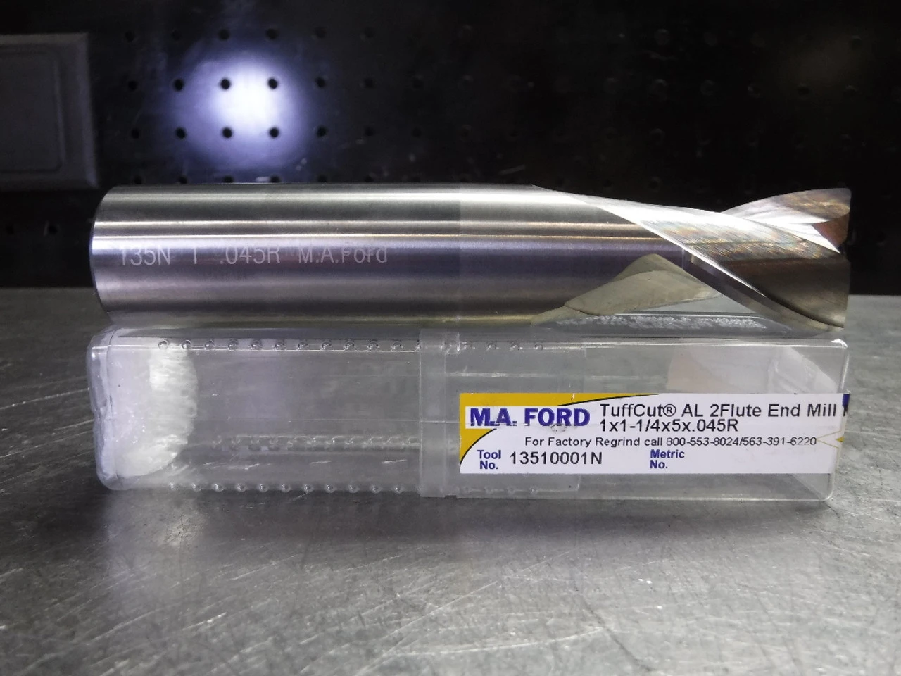 M.A. Ford TuffCut AL 1" Solid Carbide Endmill 2 Flute 13510001N (LOC1983A)