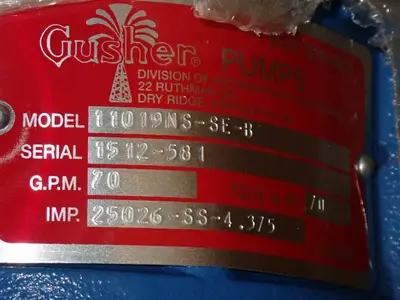 New | in-Stock GUSHER 11019NSSEB Pumps Ohio US | HGR 24 #1184296