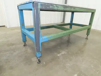 1/2" Aluminum Top Machine Mounting Base Welding Table 50"x20"x 22"H Lot of 2