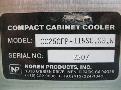 USED Noren Products CC254FP-115V
