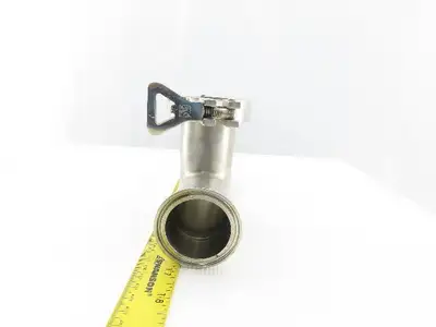 2" 4 Way Double Branch Stainless Steel Sanitary Tee