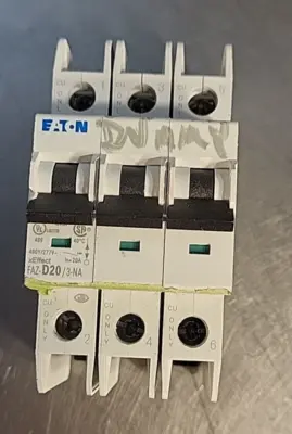Eaton FAZ-D20/3-NA 20A 3-Pole Circuit Breaker .( BIN 3.5.1)