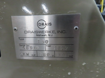 Drais Lab Paddle/Plow Mixer, stainless steel, jacketed, Model T50, 50 liter