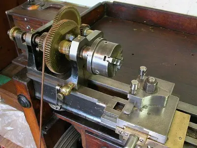 2581-385 Antique Goyen Ornamental Turning Lathe – Circa 1871, with Accessories