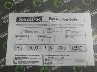 EnviroSeal SpiralTrac FI6750RS8228(MGE)12-0763 Axially Split Seal Ver.F New
