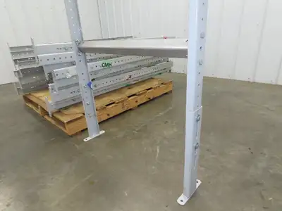 30"W Conveyor Leg Floor Support 54-5/8"-62-5/8"H  Lot of 10  White