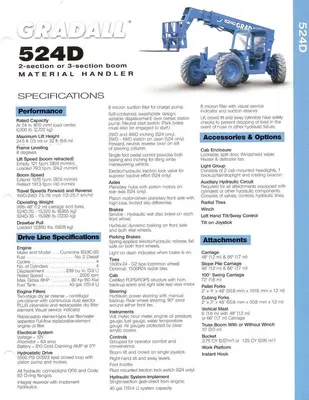 6,000 LB X 24' GRADALL MODEL #524 OFF ROAD TELEHANDLER, WITH SOLID RUBBER TIRES: YOBRO #25163