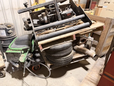 Used LOT INCLUDES EVERTHINGY ON THE CART: WINCHES AND RACK, SMALL TIRES, CART, AND MORE. _UNKNOWN_ Maintenance Carts Michigan US | Miedema Asset Management Group #1304328