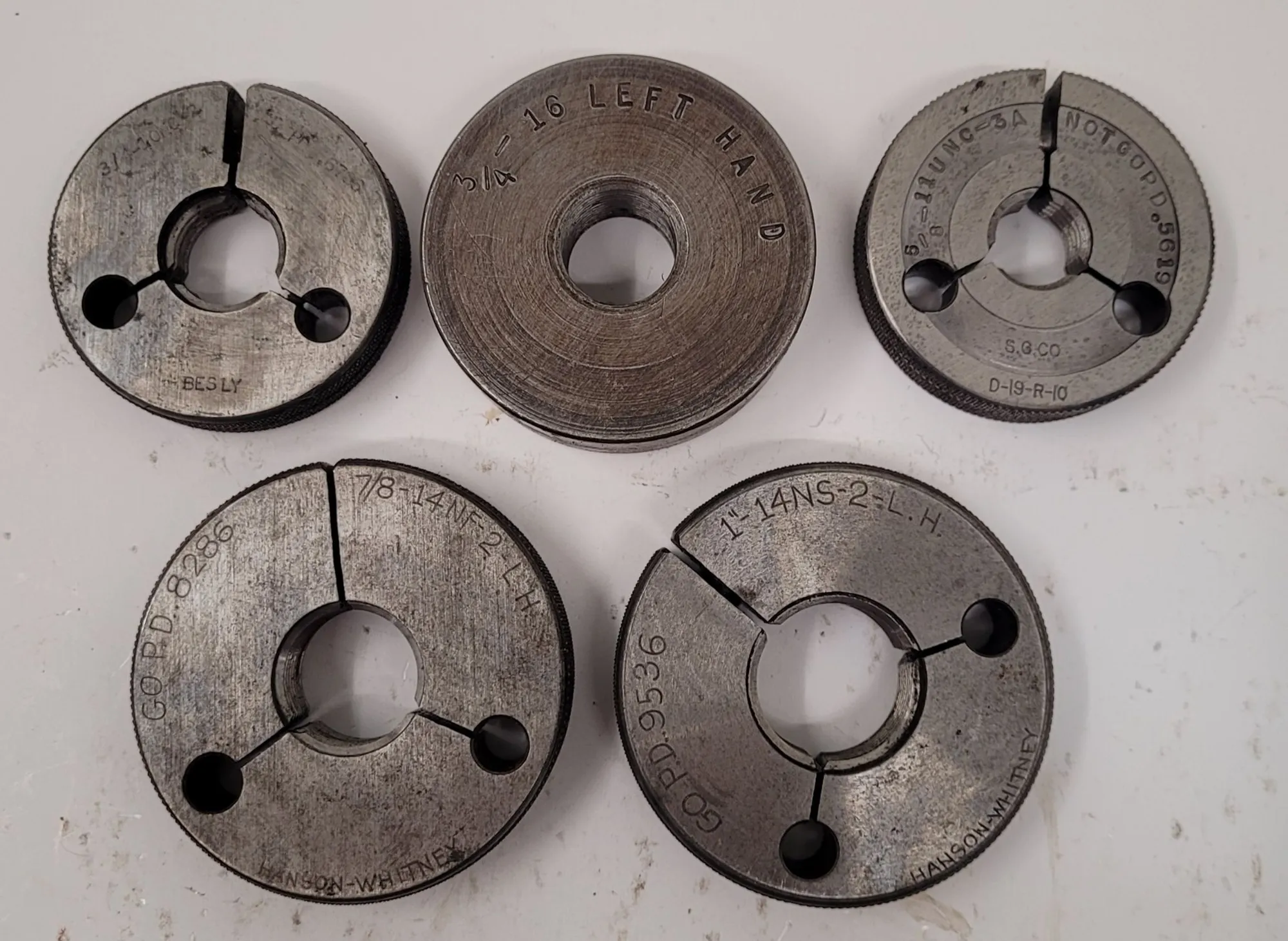 USED HANSON & WHITNEY Thread Ring Gauges