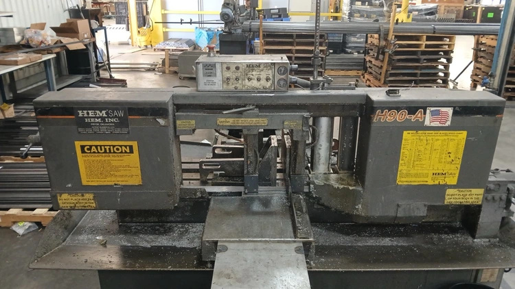 Used 1999 HEM H90-A-1-B/F Horizontal Band Saws Texas US | Revelation Machinery #403546