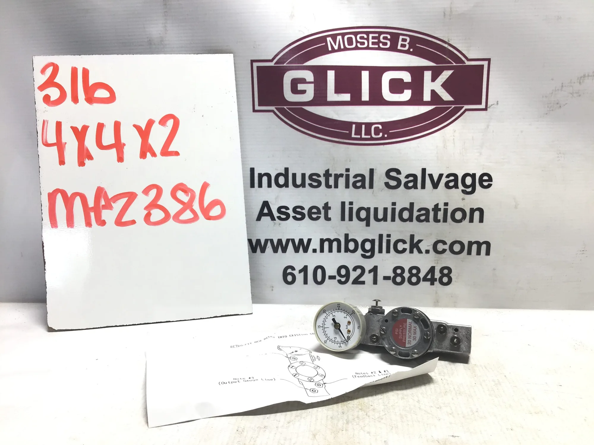 Retro Fit New Relay PSI Supply Pressure 20 Normal 30 Max
