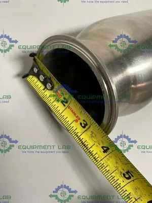 USED SANI-MATIC STAINLESS STEEL ANGLE-LINE END INLET STANDARD FLOW LONG 36” WEDGEWIRE