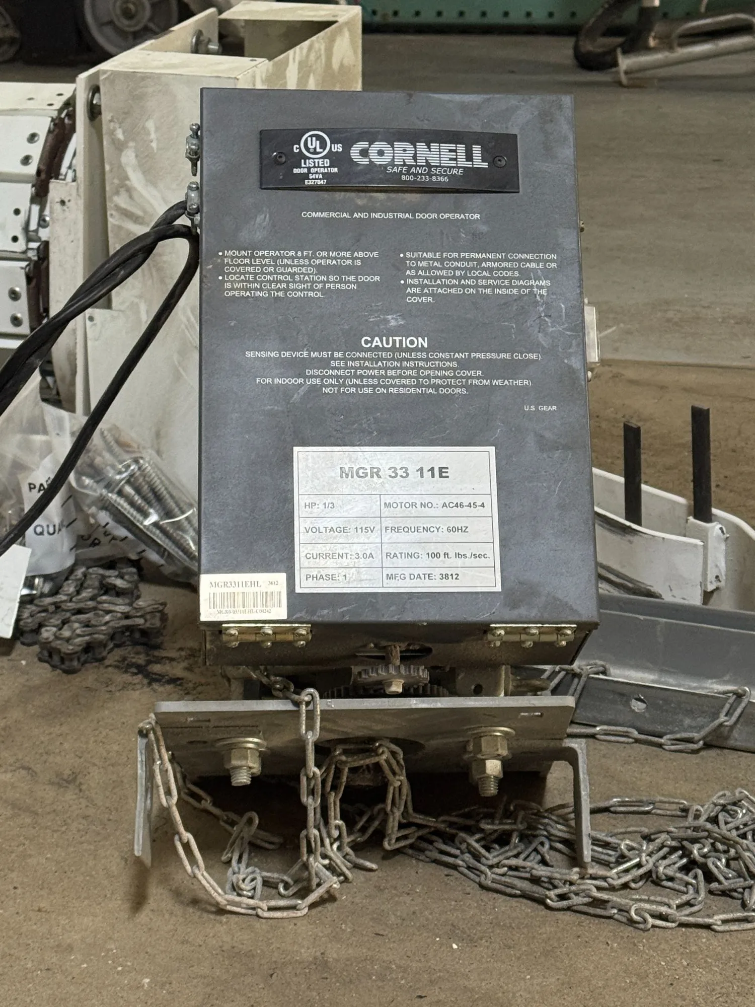 USED CORNELL MGR 33-11E