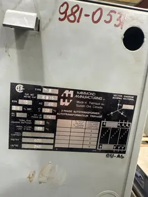 15 KVA - 600V to 240V 3 Phase Auto-Transformer