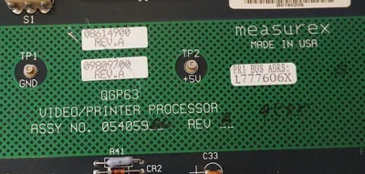 NEW MEASUREX QGP63 VIDEO / PRINTER PROCESSOR BOARD 054059 REV. A
