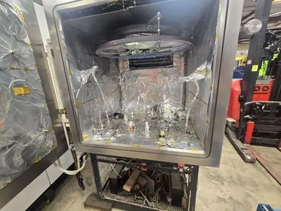 Varian, Stainless Steel thermal evaporator, 42" / vacuum deposition chamber, as-is