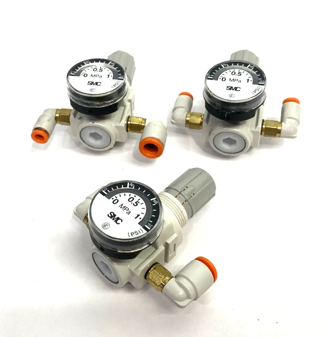Used SMC Miniature Modular Regulator M5 Ports AR Mass Pro, LOT OF 3 Air Pressure Regulators Michigan US | Maverick Industrial Sales #1397621