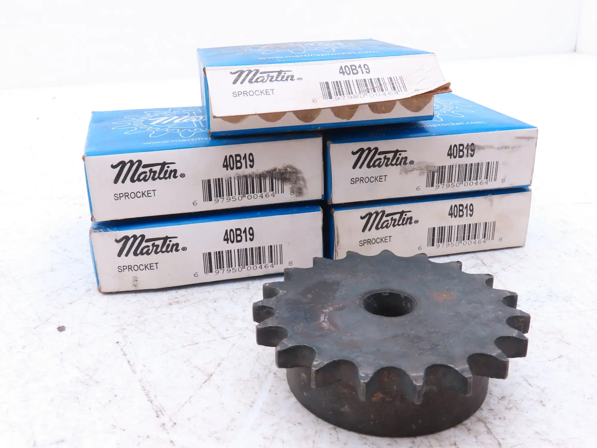 Martin 40B19 #40 Roller Chain Sprocket 19-Tooth 5/8" Stock Bore  Lot of 5