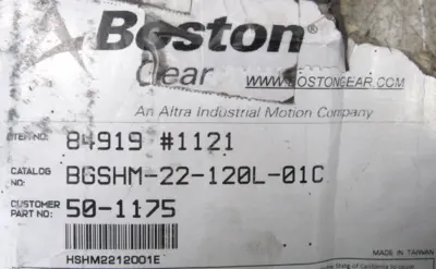 NEW BOSTON GEAR BGSHM-22-120L-01C GEARMOTOR 120:1 50-1175 BGSHM22120L01C