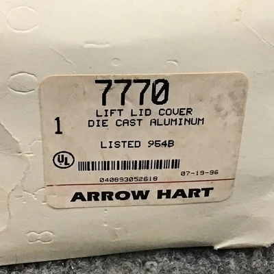 New | in-Stock Arrow Hart 7770 Misc Electrical & Power Parts California US | Davliegogo LLC #1707379