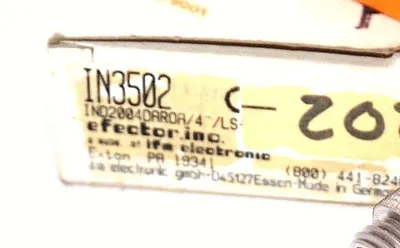 NEW IFM EFECTOR IN3502 PROXIMITY SENSOR IND2004DAROA